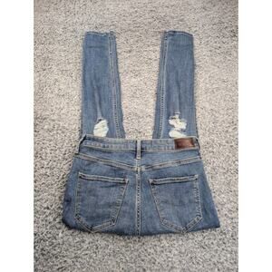 Hollister Jeans Women 3 Blue Ultra High Rise Crop Super Skinny Distressed Casual